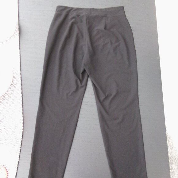 Eileen Fisher Jet Black Pull On Relaxed Straight Leg Stretchy Pants SP MP S / M - Picture 5 of 7